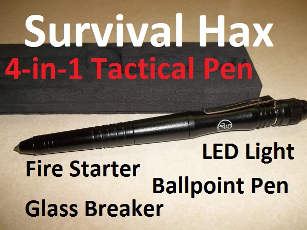 Survival Hax Tactical LED Pen with Glass Breaker and Fire Starter Review