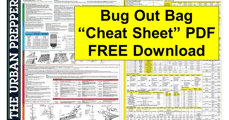 Bug Out Survival “Cheat Sheet” PDF Download