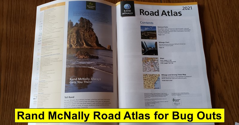 Rand McNally Road Atlas for Bug Out