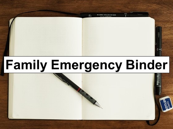 Family Emergency Binder