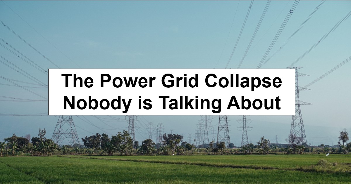 The Power Grid Collapse Nobody is Talking About