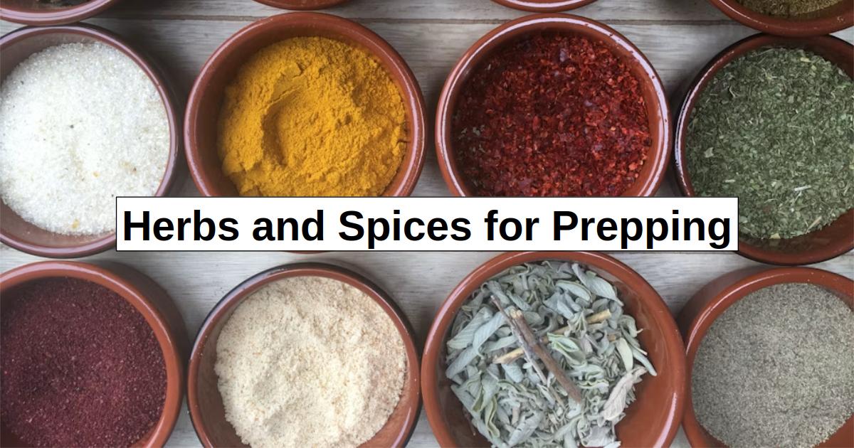 Herbs and Spices for Prepping