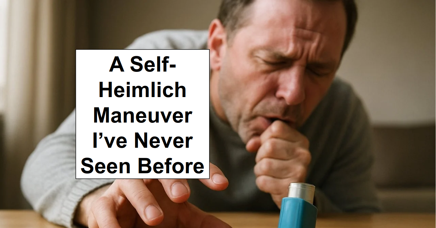 A Self-Heimlich Maneuver I’ve Never Seen Before